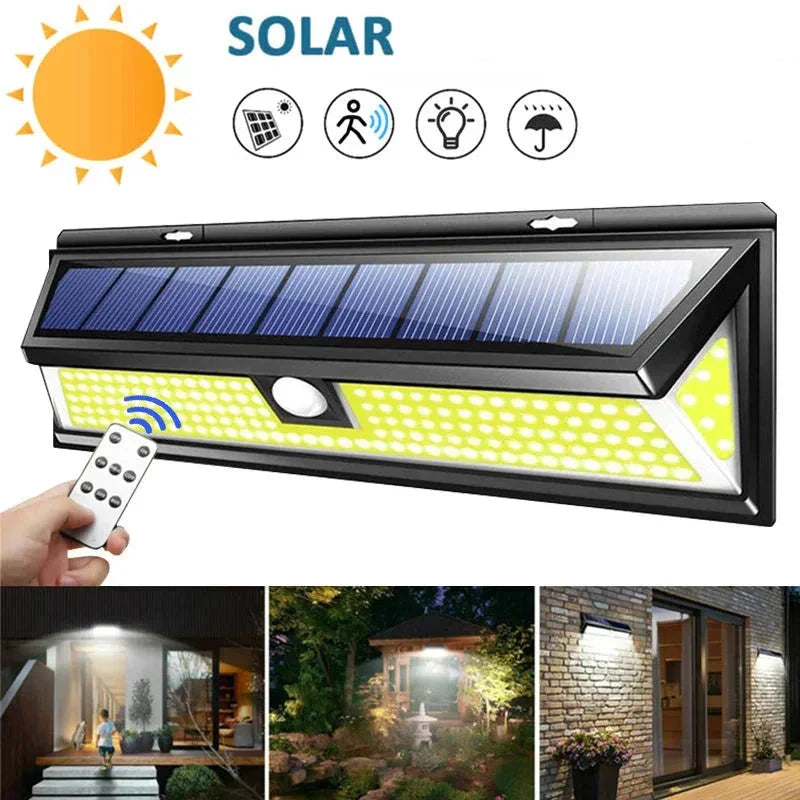 Refletor Luminária LED Externo Solar - Recarregável a Luz Solar