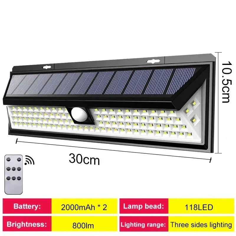Refletor Luminária LED Externo Solar - Recarregável a Luz Solar
