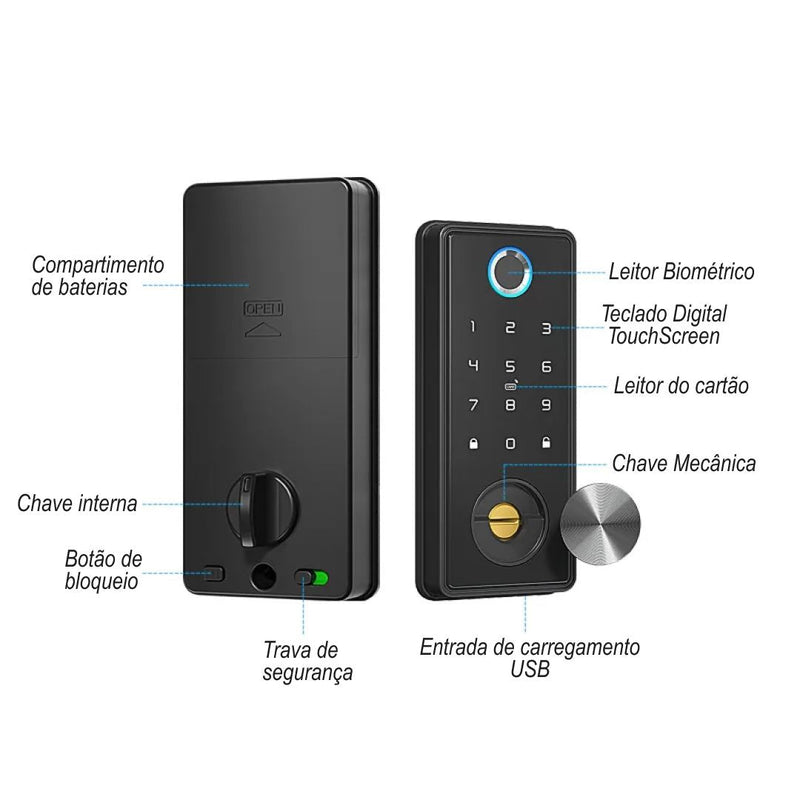 Fechadura Inteligente Sobreposta Wi-fi