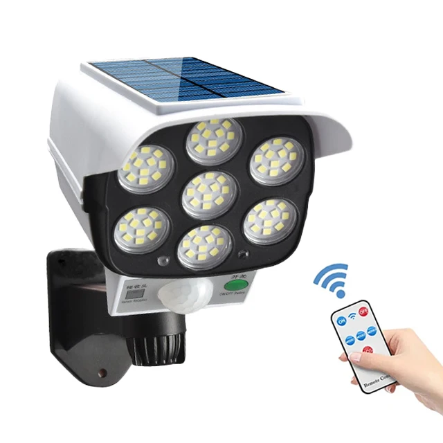 Refletor LED Solar Luminária para Área Externa com Sensor de Movimento