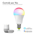 Lâmpada LED Inteligente Wi-Fi RGB Com Controle de Voz