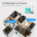 Lâmpada LED Inteligente Wi-Fi RGB Com Controle de Voz